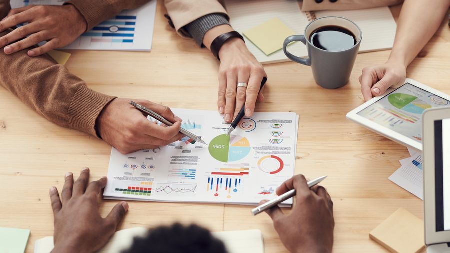 Young professionals building financial access